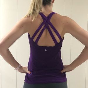 Lululemon Purple tank with fun back!